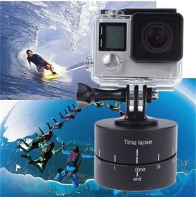 Resim Butu Zaman Atlamalı 360 Derece Otomatik Döndürme Kamera Platformu Tripod Kafa Tabanı Gopro Hero 6/5/4/3, Xiaoyi Aksiyon Kamerası 