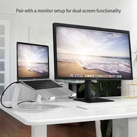 Resim Storemax Twelve South Curve Laptopständer Für MacBook Und Notebooks | Ergonomischer, Belüfteter Notebook Stand Für Zuhause Oder Büro, Weiß (Sonderausgabe) 