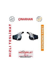 Resim Bisiklet Saıguan Grıp Shıft Vites Kolu 7 Li (Shimano Model) Gri - Siyah 
