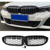 Resim Karva Bimbo Bmw 3 Serisi G20 Diamond Panjur Böbrek Siyah 2019 2020 2021 Uyumlu 