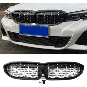 Resim Karva Bimbo Bmw 3 Serisi G20 Diamond Panjur Böbrek Siyah 2019 2020 2021 Uyumlu 