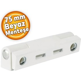 Resim Badem10 Pvc Pimapen Pencere Menteşesi 75 mm Beyaz Menteşe 
