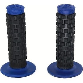 Resim Dashanshop 2 Adet Mavi Motosiklet Elcik 7/8" Anti Kaygan Dirt Bike Universal Racing Tutacak 