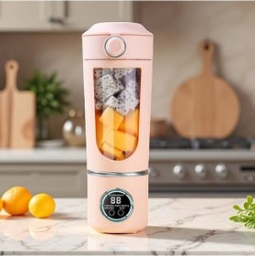 Resim Topshop1 Sıdajıa Büyük Taşınabilir Pembe 700ml Usb Şarjlı Çift Amaçlı Katlanabilir Meyve Sıkacağı 
