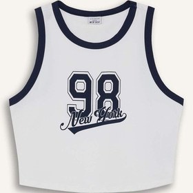 Resim Defacto Defactofit Crop Baskılı Bisiklet Yaka Sporcu Atlet E7722ax25auwt34 Beyaz 