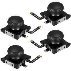 Resim Gaojunshop01 Nintendo Switch Oled Lite İçin 4 Adet Siyah Hall Sensörlü Analog Joystick Yedek Çubuk 