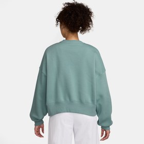 Resim Nike Sportswear Phoenix Fleece Kadın Yeşil Eşofman Üstü 