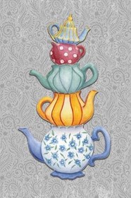 Resim Viva Home Gri Demlik Desenli Makinede Yıkanabilen Kaymaz Taban Mutfak Halısı, Gri, 80 X 180 