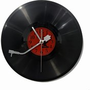 Resim Vintage Vinil Plak Duvar Saati - Retro Müzik Dekoratif Duvar Saati Kırmızı Etiket Tasarımı ile, Sessiz, Ev, Ofis veya Müzik Odası için İdeal, Ofis Dekorasyonu, Vintage Duvar Saati, Vintage Duvar Saati Dekoru, Babalar Günü Hediyesi, Noel Günü Hediyesi 
