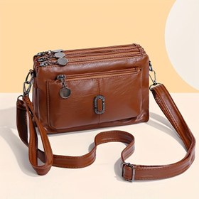 Resim F-138 Kadınlar için Günlük Seyahat İçin Düz Renk Çapraz Çanta, Ayarlanabilir Askı, Fermuar Kapatma, Sentetik Sentetik Suni Deri, Polyester Astarlı, Rahat Stil 