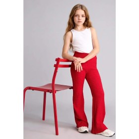 Resim DeFacto Flare Fit Krinkıl Kumaş Pantolon Kız Çocuk H7074A826SM 