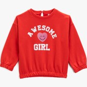 Resim Kız Bebek Baskılı Sweatshirt Pamuklu 