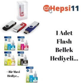 Resim Brother Bt-6000 Bt-5000 Dcp-t500w Orjinal Mürekkep Seti + 1 Mavi Hediye 14u85 