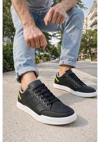 Resim Ghattix Erkek Spor Ayakkabı Günlük Kullanım Siyah Beyaz Siyah - Beyaz 