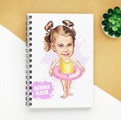 Resim Güzel Kızım Karikatürlü Defter 