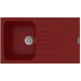 Resim Polex Cristal Lux Granit Eviye Real Stone P02 Bordo 