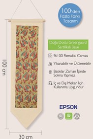 Resim William Morisse Duvar Halısı, Sanat Serisi Dekor, 100cm Kanvas Flama Askılı Duvar Örtüsü NO:711 - Renkli - 1 / 30 x 100 