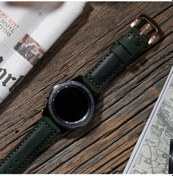 Resim vagave Samsung Watch 5, Watch 4, Watch 3, Deri Kordon- Yeşil 
