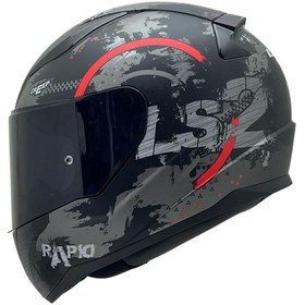 Resim Ls2 Rapid 2 Circle Kapalı Kask Kırmızı - Mat Siyah 