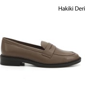Resim Kadın Vizon Hakiki Deri Loafer Ayakkabı 