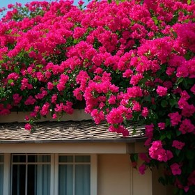 Resim 12 Adet Yapay Çiçek Buketi - Canlı Fuşya Renkli Plastik Bougainvillea Stili, İç Mekan/Dış Mekan Dekoru, Düğünler, Anneler Günü, Mezuniyet, Juneteenth için, Pil Gerektirmez, Tüm Mevsim Ev & Bahçe Süslemesi, Trachelium Düzeni, Gerçekçi Yapraklar, Dayanıklı, Tatil Dekorasyonu 