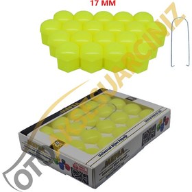 Resim A Kalite Mefsa Bijon Kapağı Düz 17 Mm Fosfor Sarı 20 Li Set 