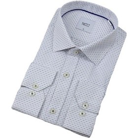 Resim Erkek Klasik Puantiyeli Uzun Kol Gömlek 3706 Bgl-st04395 Lacivert 