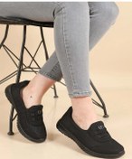 Resim Memory Foam Ortopedik Fileli Hafif Tabanlı Siyah Kadın Ayakkabı Siyah 