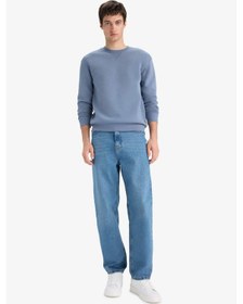 Resim Defacto Regular Fit Bisiklet Yaka Basic Düz Kalın Sweatshirt T3777az25augr171 Gri 