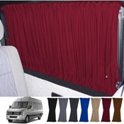 Resim Oto Pandami Volkswagen Crafter 1.nesil Uzun Şase 2006-2016 Uyumlu Bordo Raylı Oto Perde Takımı 