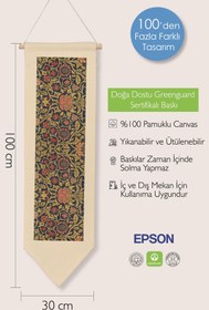 Resim William Morisse Duvar Halısı, Sanat Serisi Dekor, 100cm Kanvas Flama Askılı Duvar Örtüsü NO:722 - Renkli - 12 / 30 x 100 