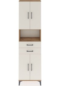 Resim Arges Dolap 4 Raflı 2 Çekmeceli 4 Kapaklı 60x30x221 Çam-aytaşı Atlas Çam 