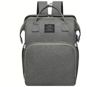 Resim Xuweiwei Gri Lamroro Çok Fonksiyonlu Büyük Kapasiteli Yumuşak Shell Bez Çantası Sırt Çantası Gri 