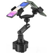 Resim Wondernest Çift Chuck Döner Çok Fonksiyonlu Bardak & Telefon Tutucu Kupa T1 Siyah 