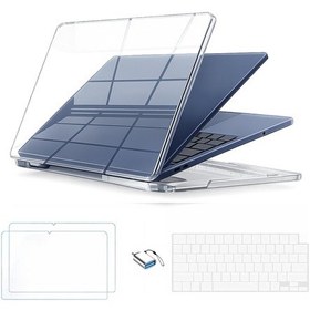 Resim Macbook Neo 13inç A18 Pro A3404 Kılıf +2adet Ekran Koruyucu +otg +klavye Koruyucu Şeffaf 