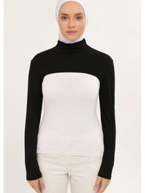 Resim Balıkçı Yakalı Boyunluklu Kolluk Siyah Çok Renkli 