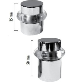 Resim Ayder Mobilya Aksesuarları Düz Contalı Kapı Tamponu 35 Krom 