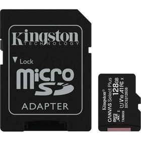 Resim Kıngston Hafıza Kartı 128GB 100 Mb/s Mıcro Sd Kart Canvas Select C10 