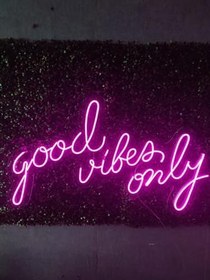 Resim Good Vibes Only Neon Tabela(80x50cm) 