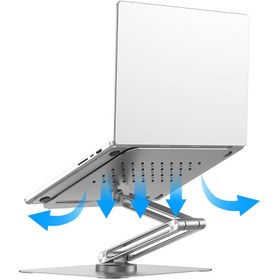 Resim Wiwu ZM-S801 Dönebilen Katlanabilir Ayarlanabilir Laptop Standı - Gümüş 
