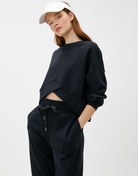 Resim Crop Sweatshirt Modal Karışımlı 