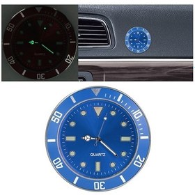Resim Araç İçi Yapıştırma Saat Araba Işıklı Saat Mavi 