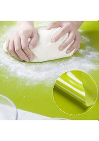 Resim 40 50 Cm Silikon Ölçekli Kullanımı Kolay Hamur Açma Matı Ekmek Mantı Makarna Hamuru Yoğurma Matı 5570 