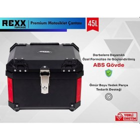 Resim Kare Lüks Abs Arka Çanta 45 Litlere Su Geçirmez Kırılmaz Karbon Görünümlü Siyah 