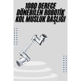 Resim Mutfak Musluk Başlığı 1080 Derece Dönebilir Oynar Başlıklı Musluk Aparatı 