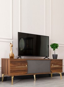 Resim Modalife Asur 160x43 4 Kapaklı Tv Sehpası - Antrasit 