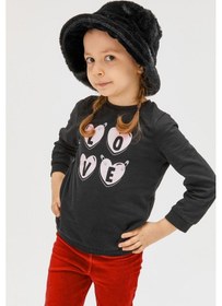 Resim Benitto Kids Benittokids Kız Çocuk Peluş Bucket Şapka 7001-siyah 