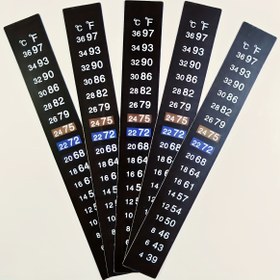 Resim 1/3/5 adet Dijital LCD Balık Tankı Sıcaklık Etiketleri - Pil Yok, 4-36°C/39-96°F Gösterim, Yapışkan, Okunması Kolay, Polietilen Tereftalat, Balık Tankı Aksesuarları | Dijital Sıcaklık Okuma | Yapışkan Etiketler 
