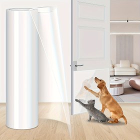Resim 1 Rulo - Mobilya Çizik Koruyucu, PVC Malzeme, Şeffaf Yapışkanlı, Koltuk ve Duvar için Kedi & Köpek Tırmıklarına Karşı Koruma, 30.0cm x 299.97cm, Kolay Uygulanabilir Film | Evcil Hayvan Çizik Önleyici 