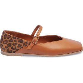 Resim Tergan Taba Hakiki Deri Leopar Kadın Babet - K25I1BB67848-A29 